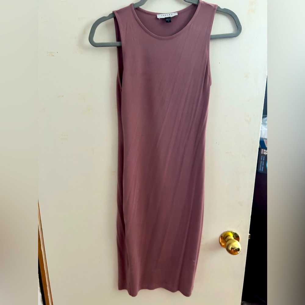 Soft high neck casual dress